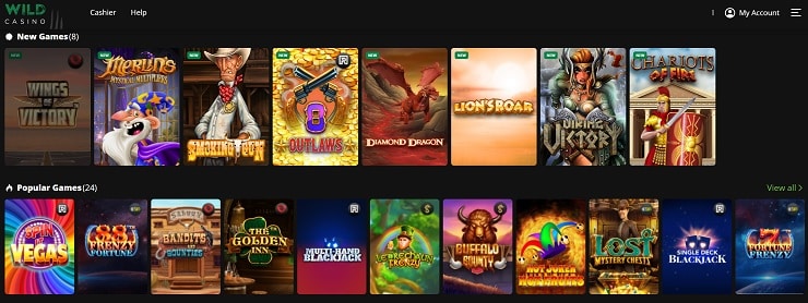 Wild Casino Top Games
