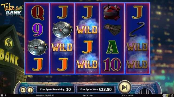 take the bank slot game screen
