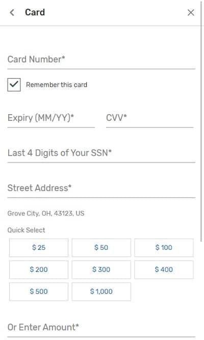 Bovada Mobile Card Deposit