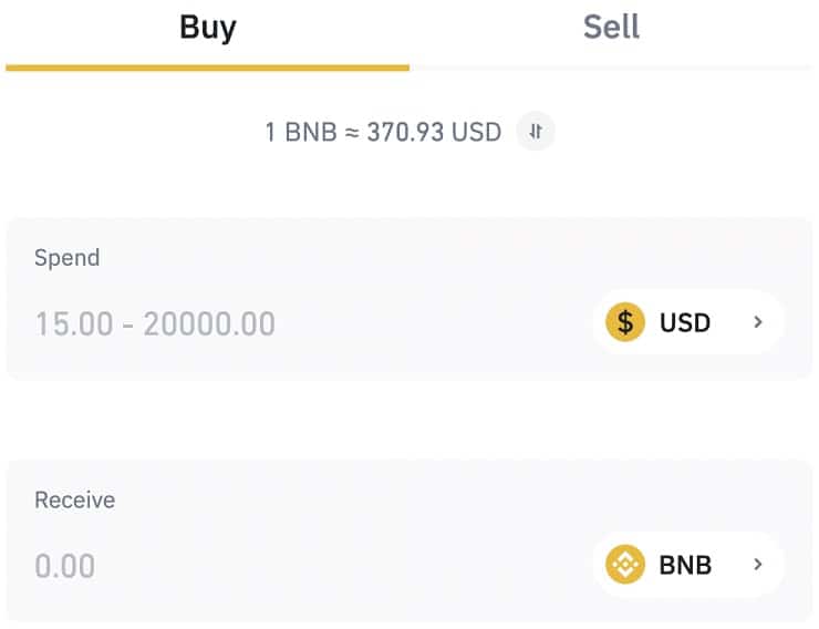 Buy Binance Coin