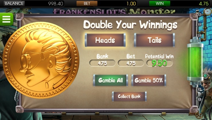Frankenslot’s Monster Slot Review - Double Up Feature