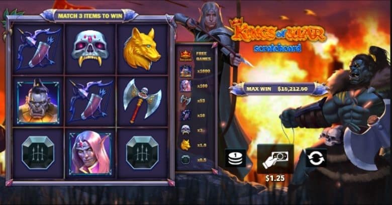Kings of War Scratch Card