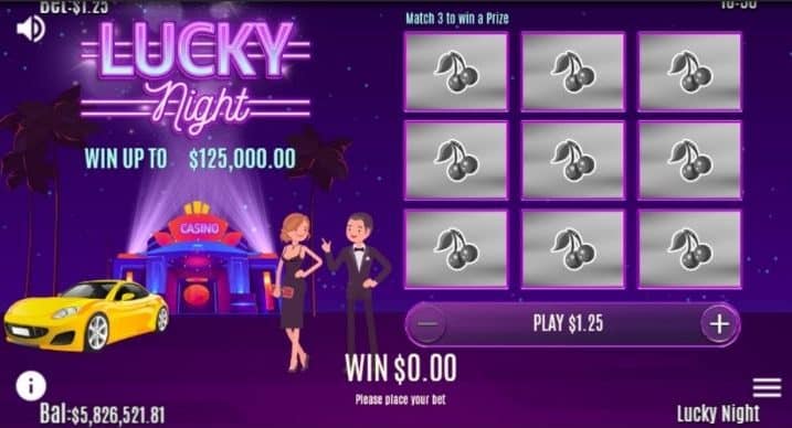 Lucky Night Scratch Card