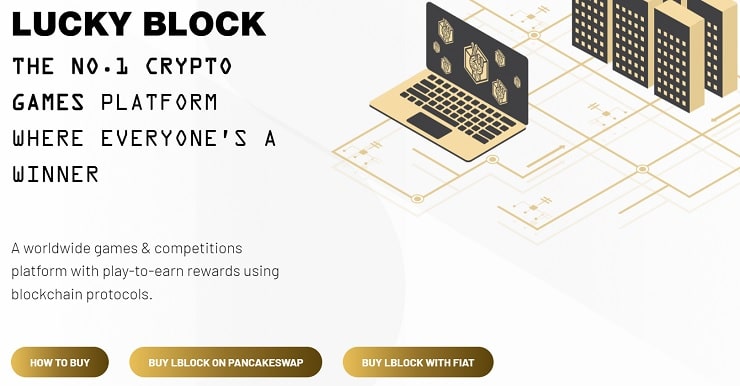 LuckyBlock Sweepstakes casino Homepage