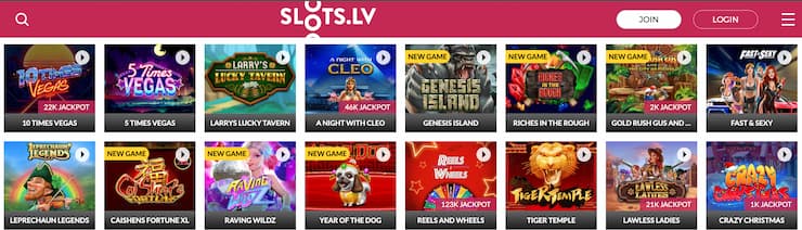 slots.lv casino games selection