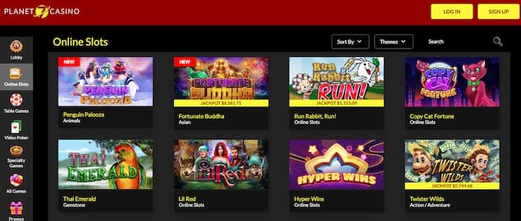 planet 7 casino games