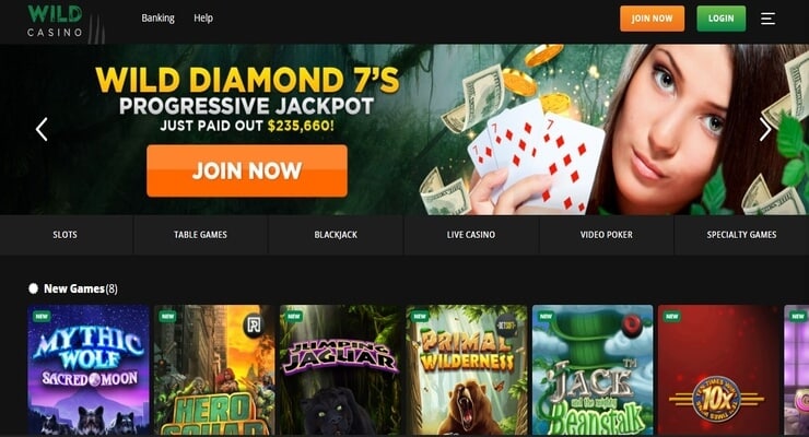 Wild Casino crypto gambling