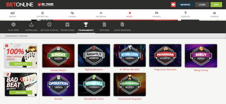 BetOnline Omaha Poker homepage - The best sites to play Omaha poker online