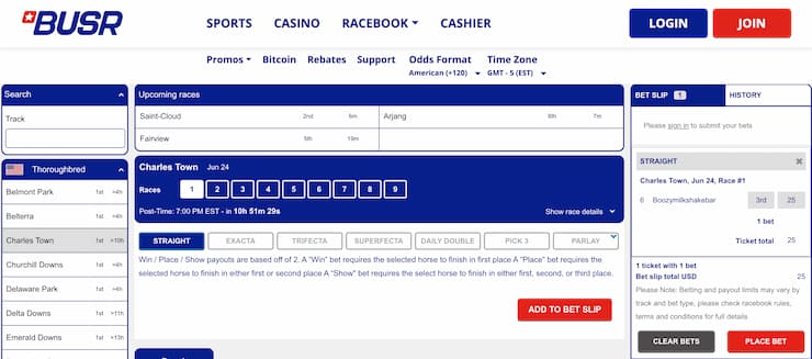 BUSR horse racing betting site