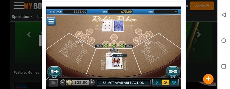 Let It Ride Poker Mobile