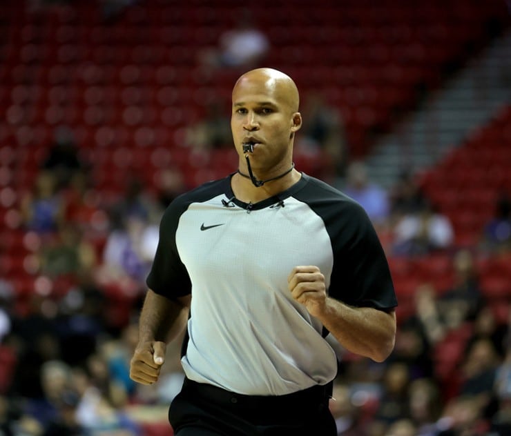 A photo of Richard Jefferson makes debut as NBA referee during Summer League