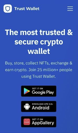 Trust Wallet homepage