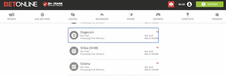 Betonline withdrawals homepage