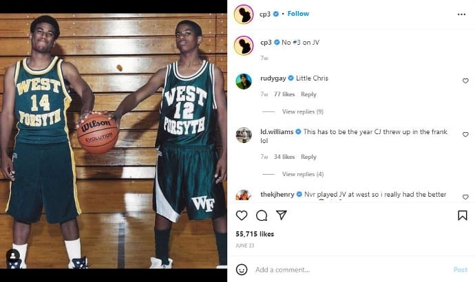 Chris Paul on high school dating girlfriend