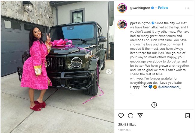 Hornets' PJ Washington and girlfriend Alisah Chanel expecting first child