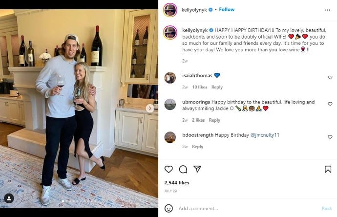 Detroit Pistons' Kelly Olynyk weds longtime girlfriend Jackie McNulty 