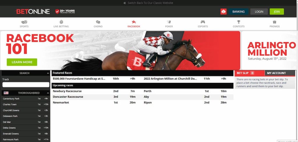 BetOnline Racebook
