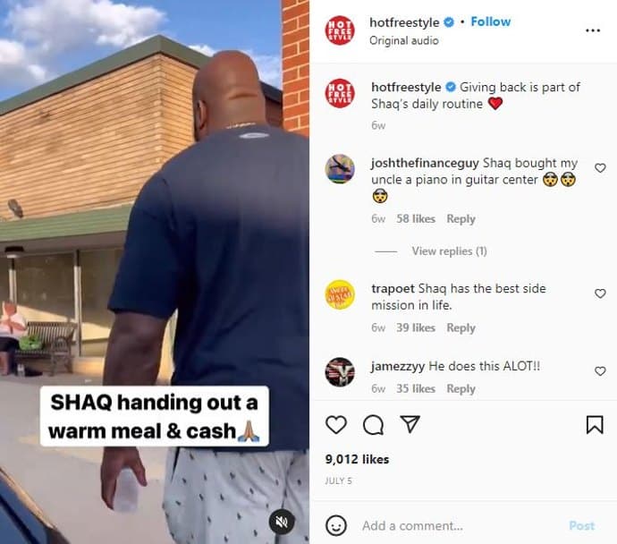 Shaquille O'Neal on buying gifts for fans: 