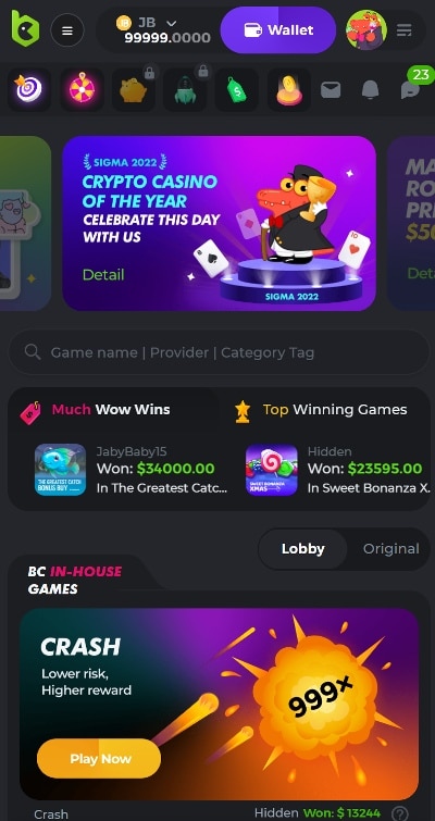 BC.Game app Mobile