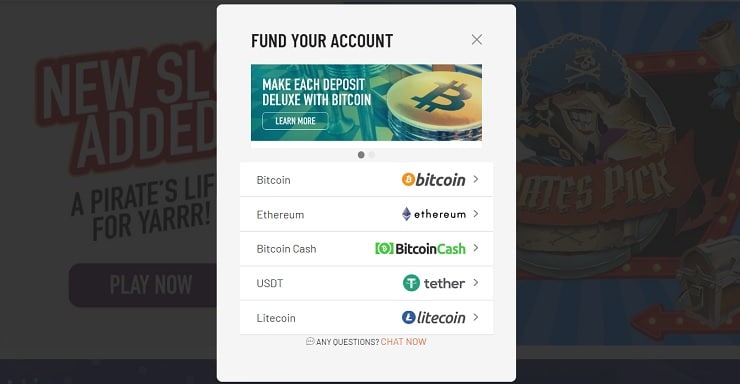 Cafe Casino Deposit Methods