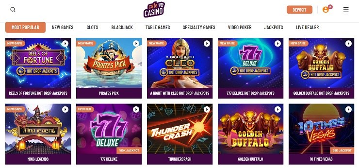 Cafe Casino Games