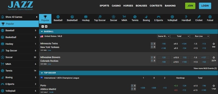 Jazz Sports Live Betting