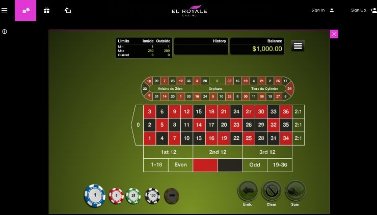 Bitcoin Roulette - El Royale