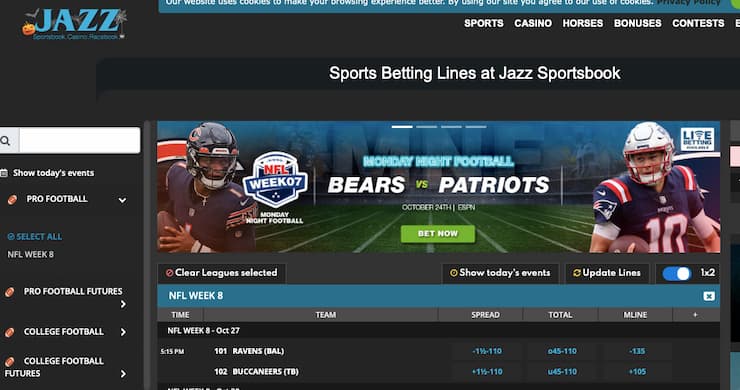 Jazz - Among the Best NJ Online Sportsbooks for NFL Coverage