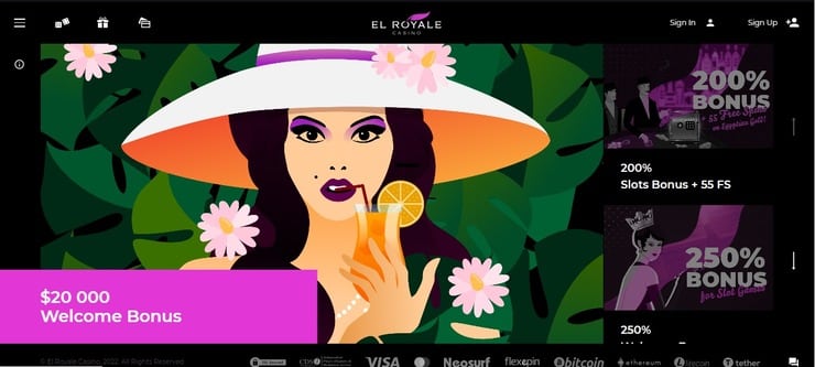 El Royale homepage
