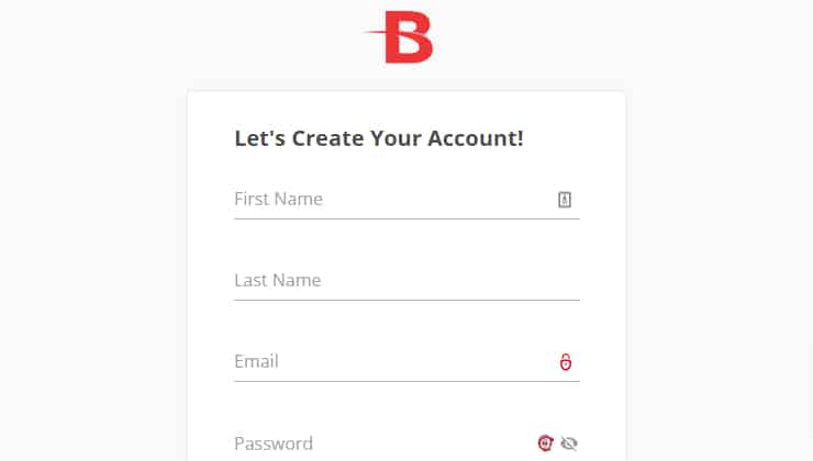 BetOnline registration form