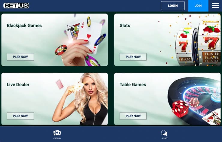 BetUS Game Selection