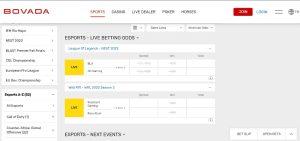 Bovada esports sites