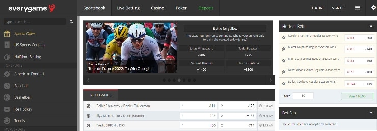 Horse racing sportsbooks - Everygame