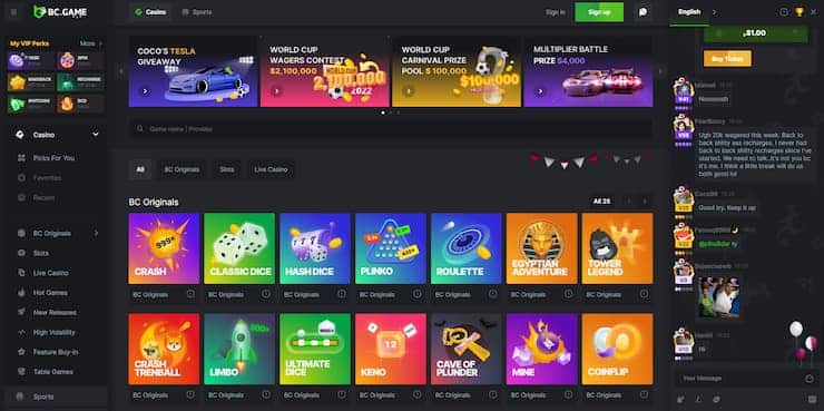 B.C Game casino games
