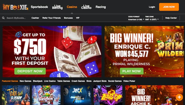 MyBookie Casino Games
