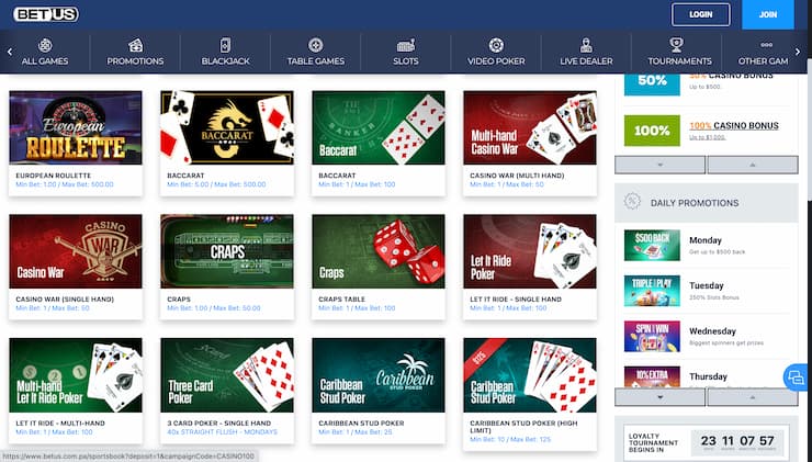 BetUS Decentralized Casino