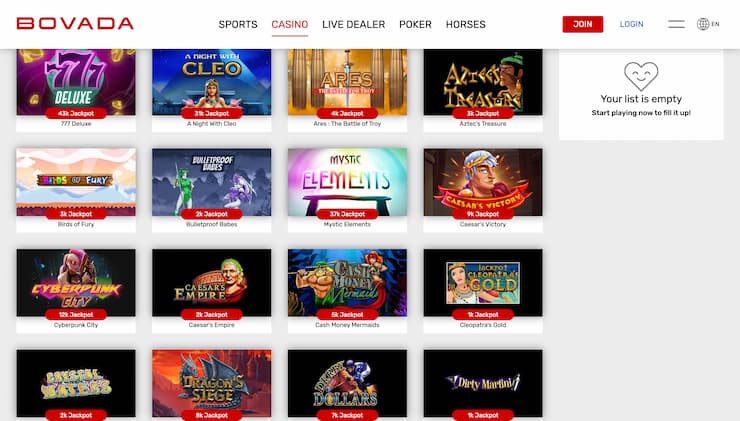 Bovada Decentralized Casino