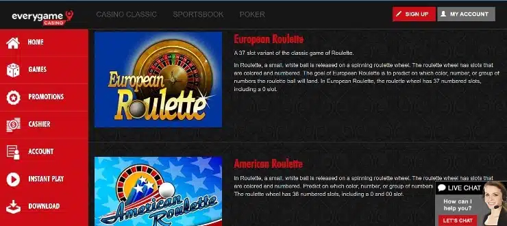 Everygame Roulette
