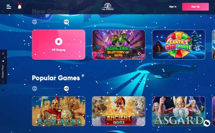 Las Atlantis Bitcoin Video Casino Games