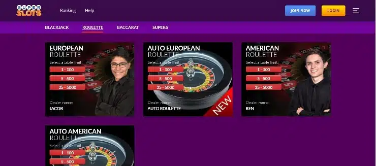 Superslots Roulette