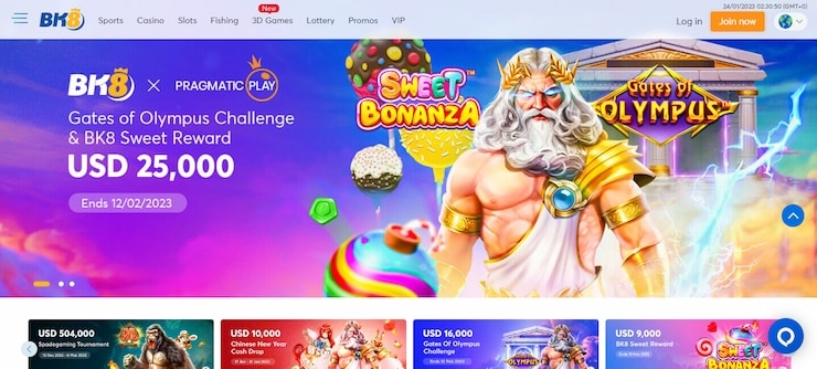 Bk8 Casino homepage
