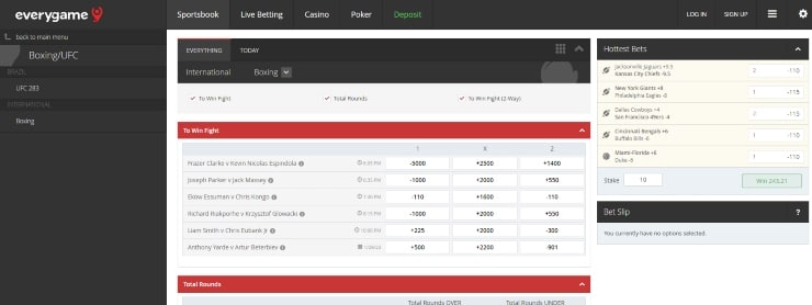 EveryGame boxing betting