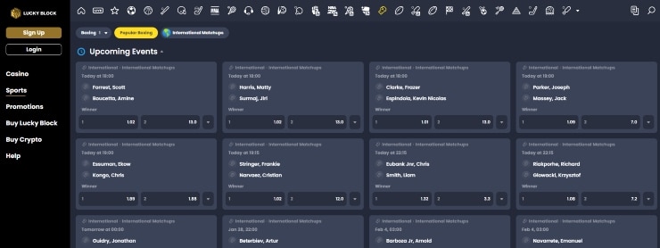 LuckyBlock boxing betting