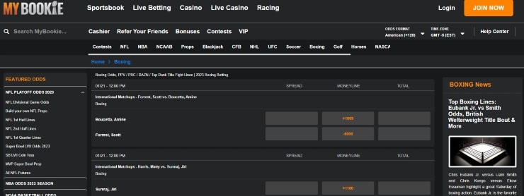 MyBookie boxing betting app