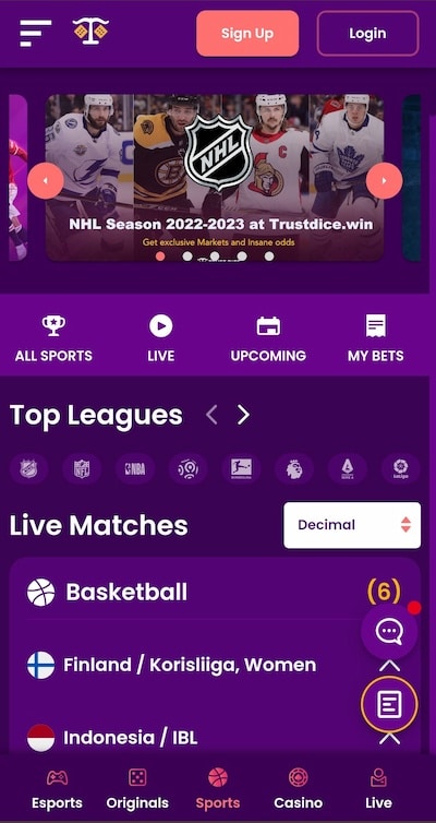 TrustDice Mobile App