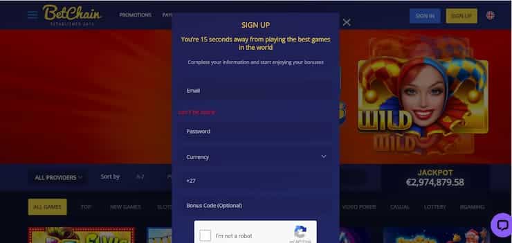 betchain registration