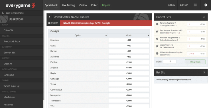 Everygame Sweet Sixteen Online Gambling