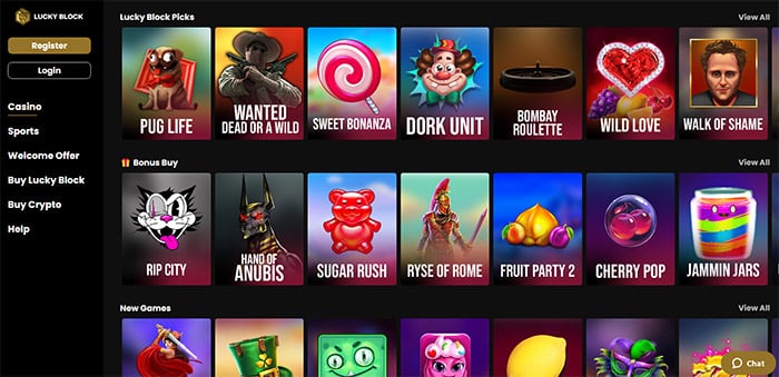 Lucky Block Casino slots
