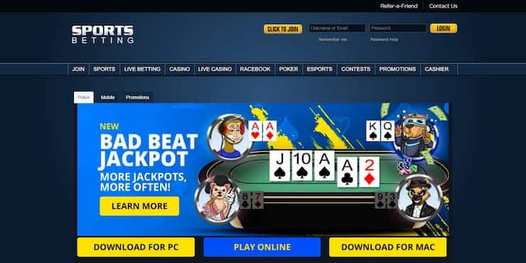 Sportsbetting.ag Poker Room