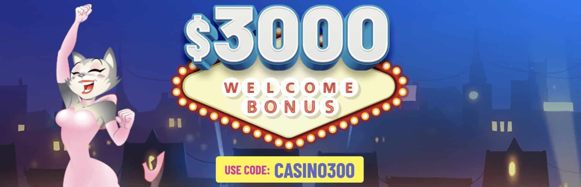 Screenshot of a banner ad for a CoolCat bonus from their homepage
